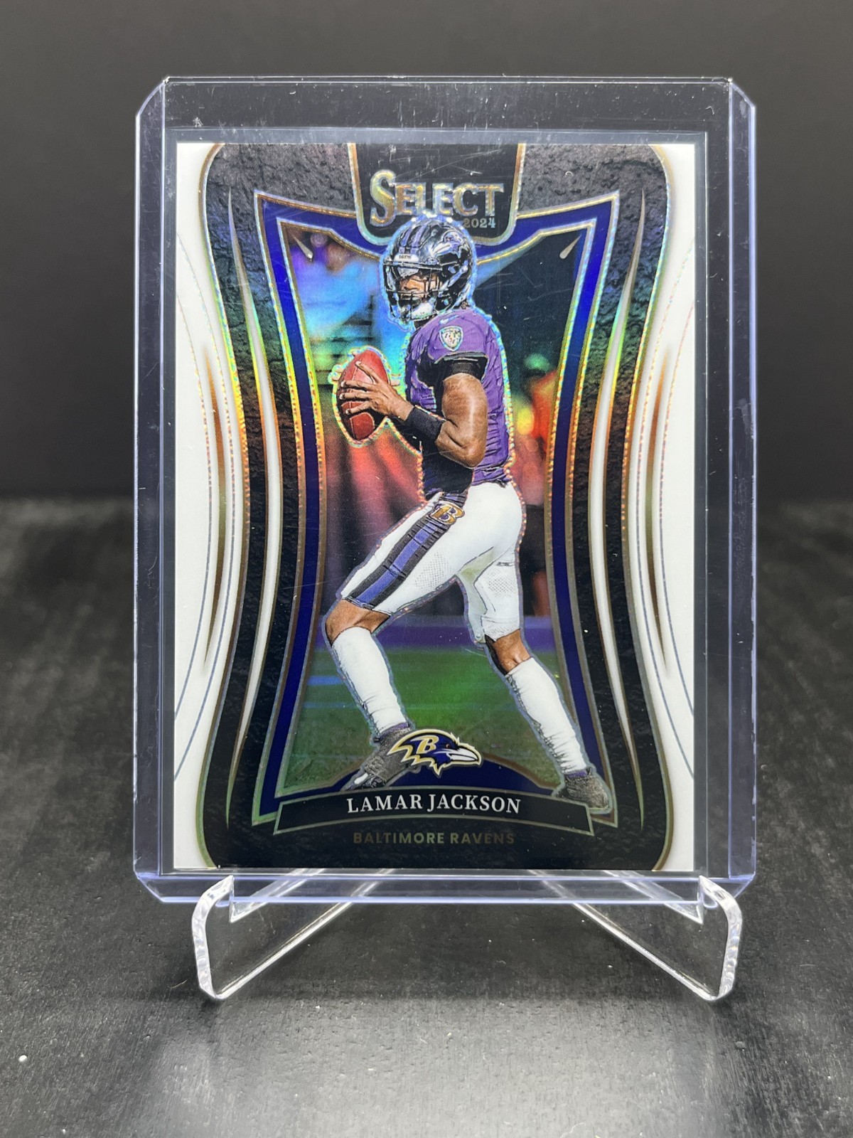 2024 Panini Select Football Lamar Jackson Suite Level White 16/35 #386