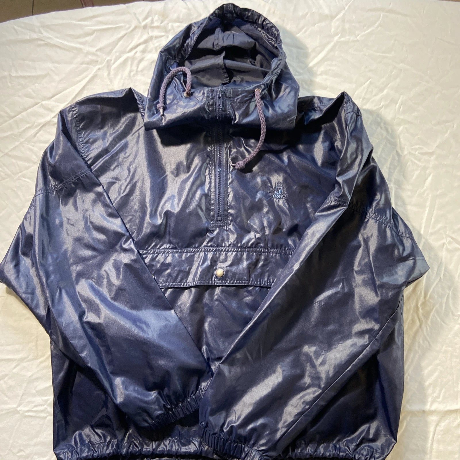 Vintage IZOD 100% Nylon Windbreaker – Men’s Large – Navy Blue – Lightweight