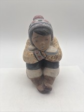 1985 LLADRO DAISA - Inuit Eskimo Boy - MADE IN SPAIN Porcelain Figurine Vintage