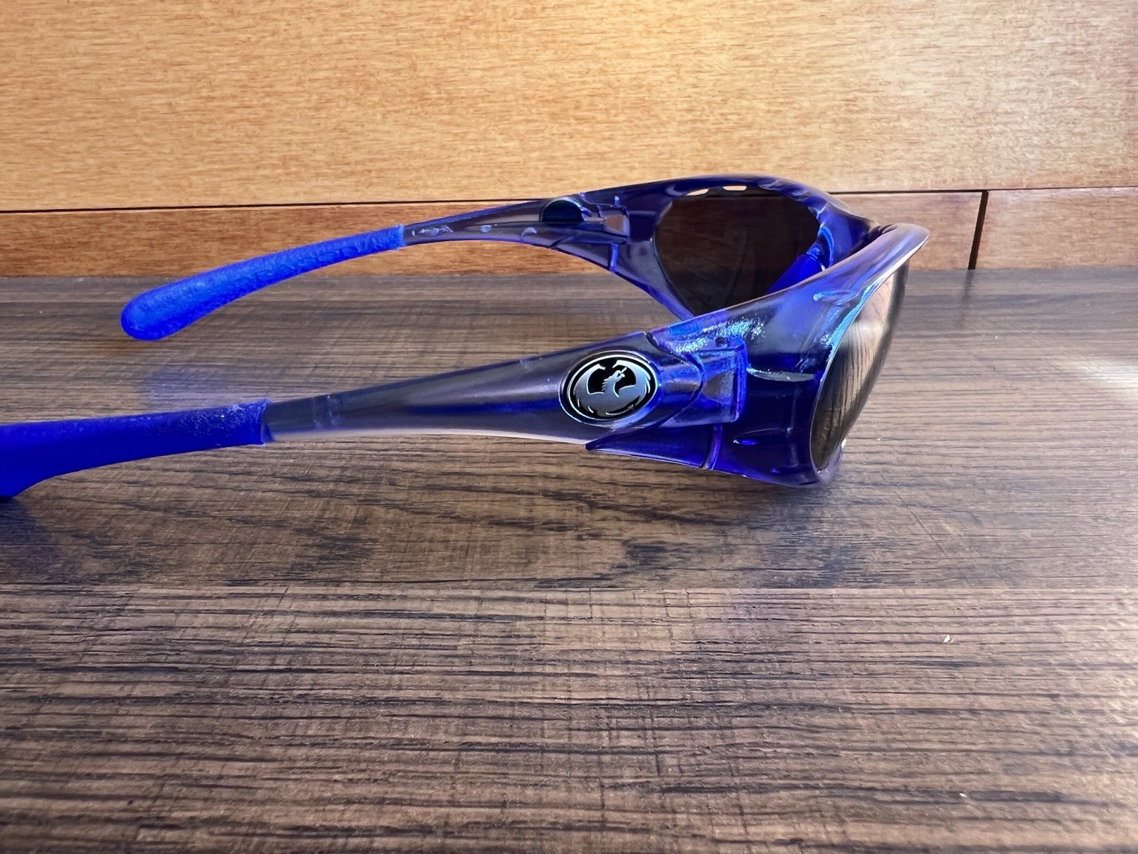 Dragon Rake Sunglasses, Translucent Blue, Grey Le… - image 7