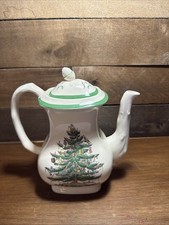 Spode Christmas Tree Coffee Pot Teapot Acorn Finial Lid S3324 Made in England