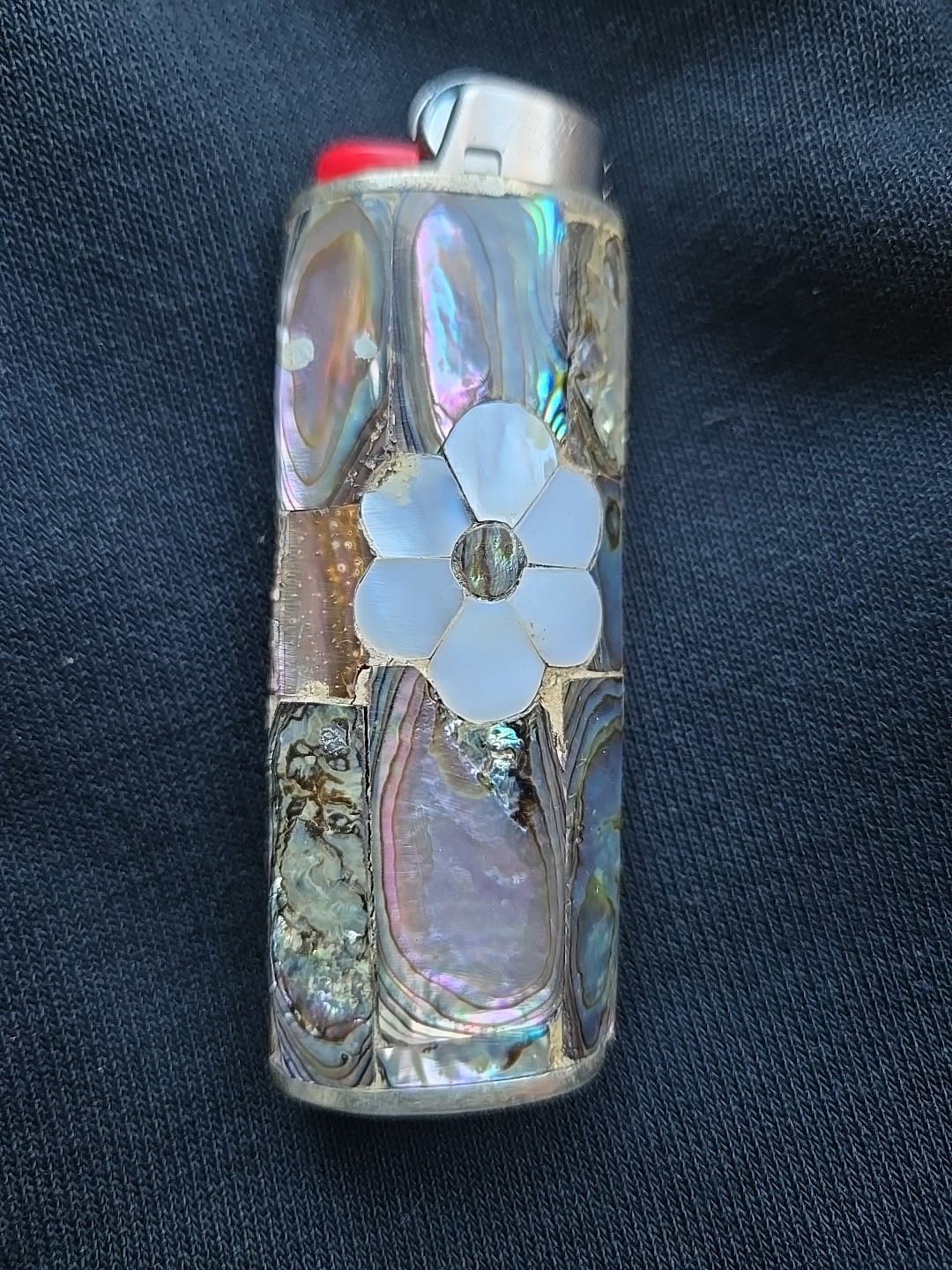 Case Mop Abalone Flower Shell Western Cover Holder Abstract For Bic