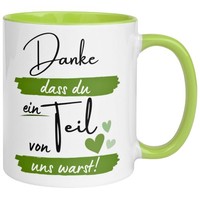 Tasse – „Danke Dass Du Ein Teil Von Uns Warst“ – Geschenk Zum Abschied Kollegen
