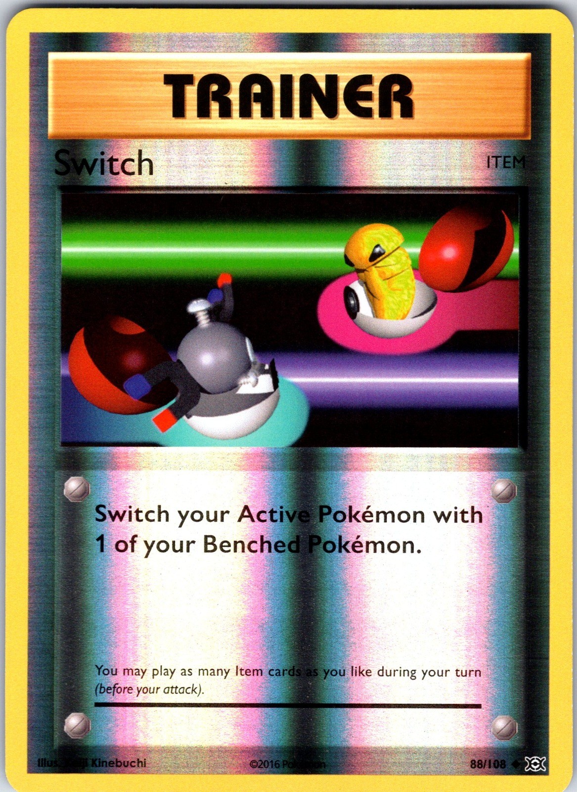 Switch Reverse Holo Uncommon XY - Evolutions 88/108 NM