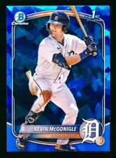 2025 BOWMAN CHROME SAPPHIRE KEVIN MCGONIGLE RC REFRACTOR TIGERS 1ST ROOKIE! HOT!