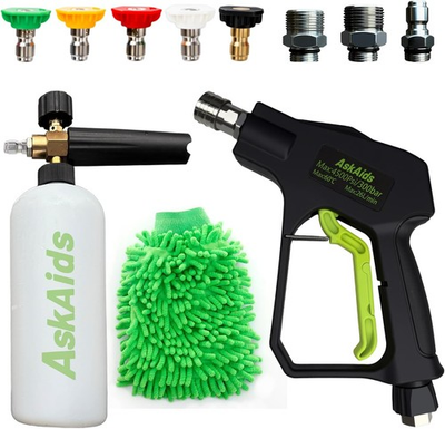 #ad Short Pressure Washer Gun with Foam CannonHigh Pressure Wash Foam Gun with 1 4 $60.69