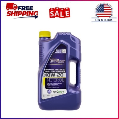 High Performance Motor Oil 0W-20 Premium Synthetic Motor Oil, 5 Quarts