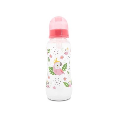 Baby Care Babyflasche 250 ml Tiere Silikonsauger Größe 0+ Schutzdeckel ab Geburt