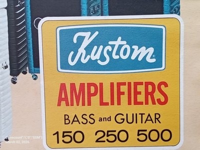 Vintage Kustom Amplifier Bass And Guitar 150 250 500 Catalog 12 pages.