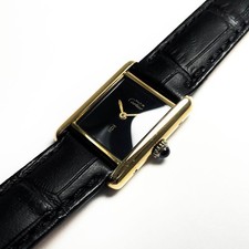 Cartier Must Tank Sm Black Manual Winding Vintage Watch 3