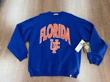 FLORIDA GATORS 47 WOMEN'S SATIN OVERSIZED CREWNECK SWEATSHIRT S NWT NEW NCAA 90