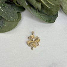Michael Anthony 14K Yellow Gold Four Leaf Clover Pendant Charm