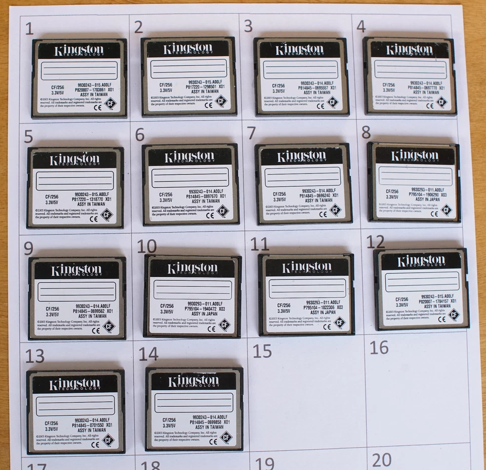 1x CF Card Compact Flash Memory 256MB Kingston  #126 - Image 2 of 2