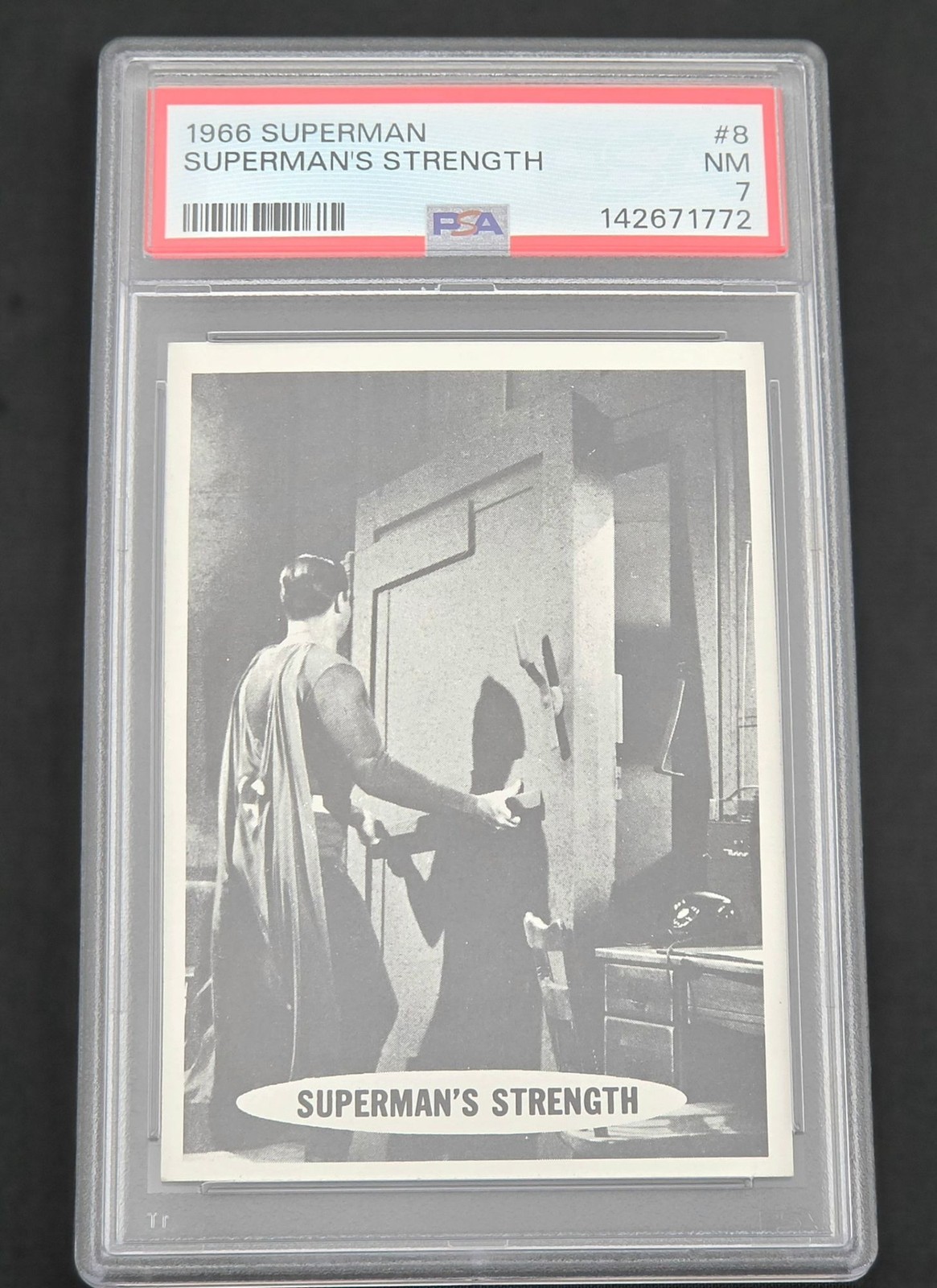 1966 Topps Superman #8 Superman's Strength PSA 7 NM