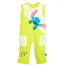 Disney Store Lilo Stitch Sleeveless Romper for Baby Green Comfort Long Pant