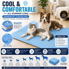 Dog Cooling Mat Pet Cooling Bed Summer Ice Pad Blanket for Dogs  Cats 1Pc