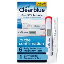 Clearblue Early Pregnancy Test Kit, At-Home Kit 7 Count, White
