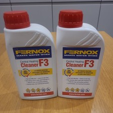 2 x 265ml Fernox F3 Central Heating Cleaner Fluid - Treats 12 Radiator System