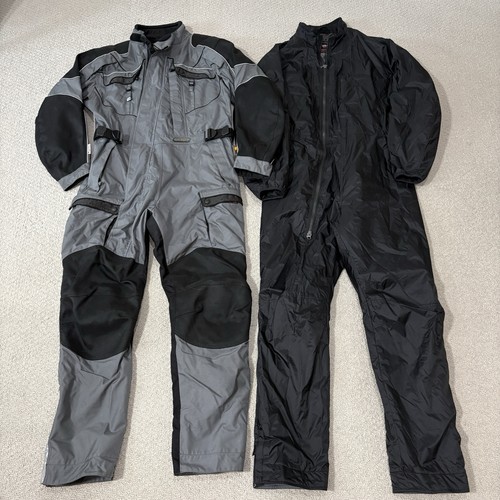 Olympia Moto Sports Motorcycle Riding Suit XL Gray One Piece Armored Waterproof