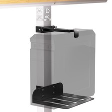 Under Desk PC Mount - No Drill PC Holder- Heavy Duty Clamp-On PC Mount for St...