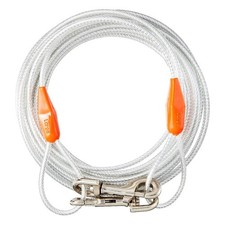 Heavy Duty 40 FT Reflective Vinyl Coated Dog Tie Out Cable for Large Dogs up to