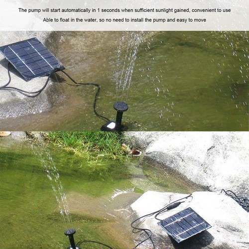 Solar Teichpumpe Set Tauchpumpe Gartenbrunnen Brunnen Gartenteich 7V - Bild 3 von 7