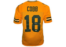 Randall Cobb Signed Green Bay Yellow Football Jersey JSA