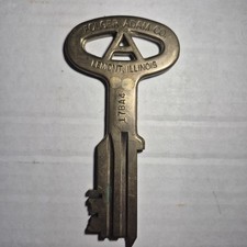 Folger Adam Co Prison Key Vintage Brass Lemon...
