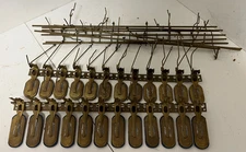 Accordion Key Pad/Valve Lever Set – Vintage Brass Spare Parts Bundle - Vintage