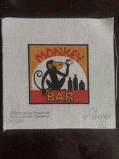 Monkey Bar Needlepoint Canvas Stephanie Stouffer M1347 Unworked 5x5 in