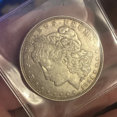 Morgan Silver Dollar 1921 Denver Mint $1 Coin 0.9 Fineness Silver