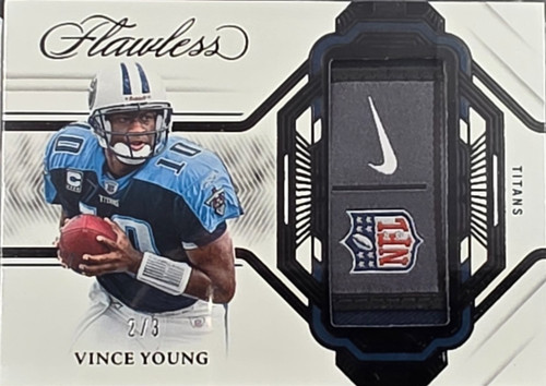 🔥2023 FLAWLESS VINCE YOUNG LAUNDRY TAG NFL SHIELD NIKE SWOOSH SSP 2/3 TITANS🔥