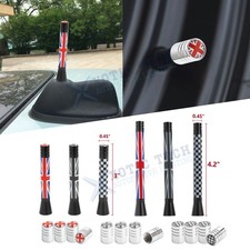 For Mini Cooper Union Jack Antenna Wchrome Tire Air Valve Cap Cover Dust Stem