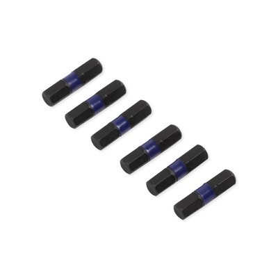 6 x HEX6 x 25 mm 1/4 Zoll S2-Stahl High Quality Bits Bit Schrauberbit Hex 6,0