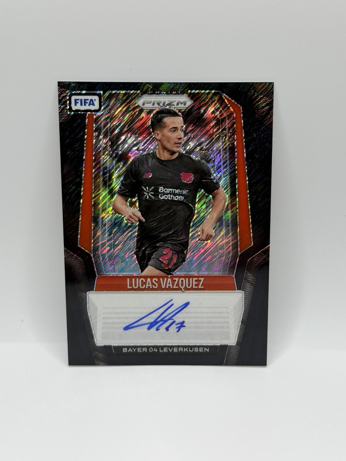 2025-26 Panini Prizm FIFA - Signatures Lucas Vazquez - Black Shimmer 1/1 (AU)