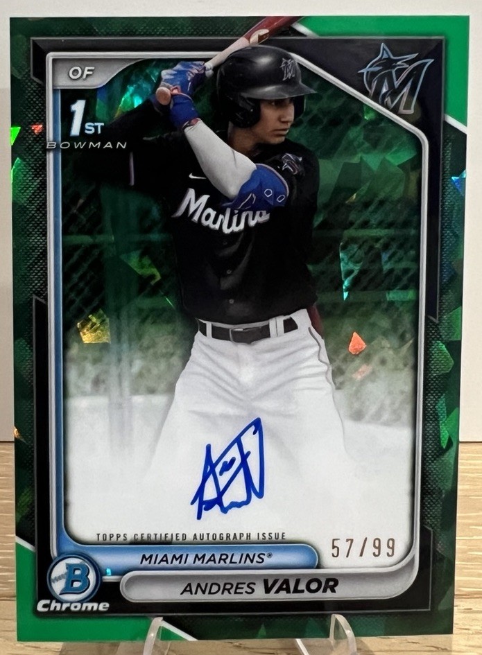 2024 Bowman Chrome Sapphire - Andres Valor 1st Bowman Auto #CSPA-AV Green /99