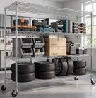Heavy Duty Metal Storage Shelf w/Wheels Adjustable Commercial Wire Rack 60"x72"