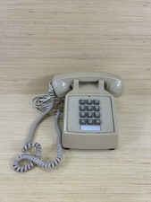 Vintage ITT Beige Push Button Touch Tone Desk Table Top Telephone