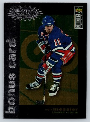 1995-96 Collector's Choice #C6 Mark Messier Crash the Game Silver Bonus Rangers
