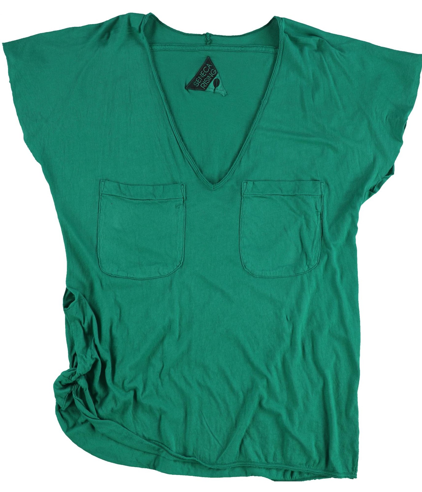 Seneca Rising Womens Two Pocket Solid Basic T-Shi… - image 1