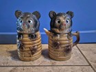 Vtg Rare Honey Bear with Bee Hive Salt Pepper Shakers Sugar Creamer Japan Bees — photo 1