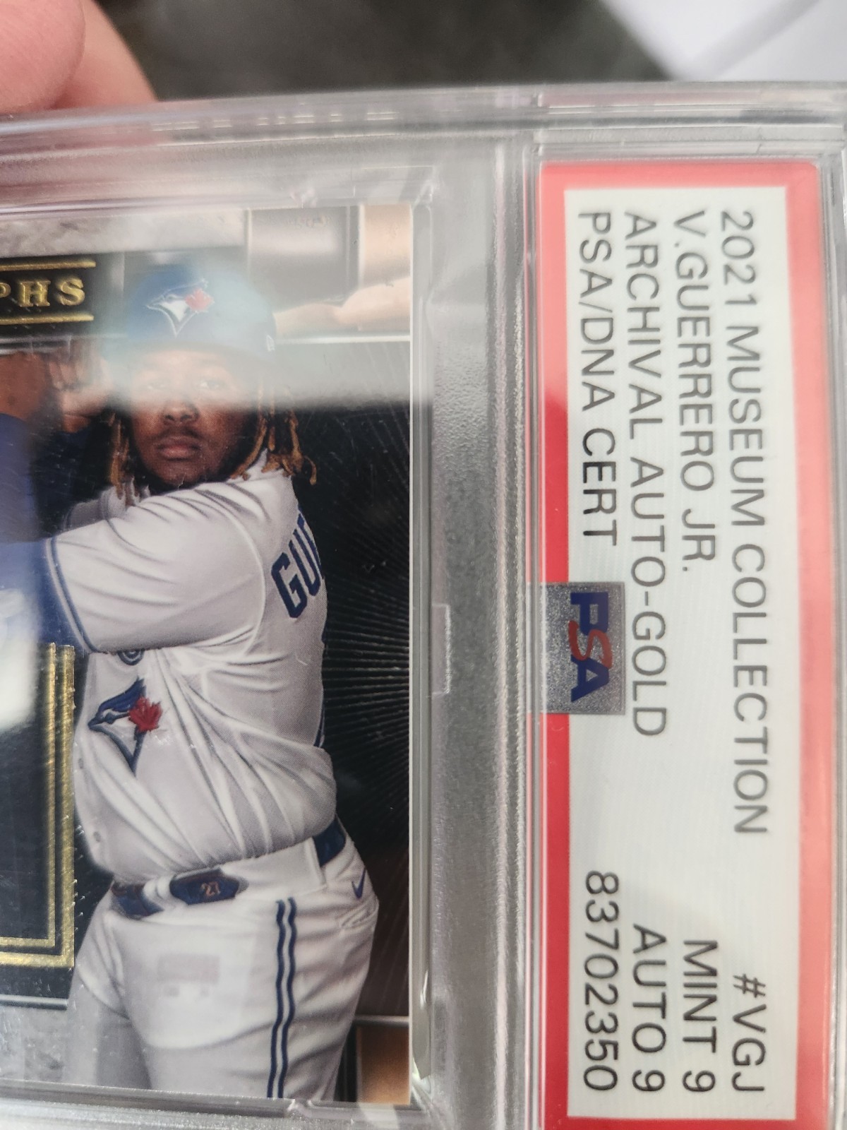 2021 Topps Museum Collection - Vladimir Guerrero Jr. GOLD AUTO /25  PSA 9 AUTO 9 view 7