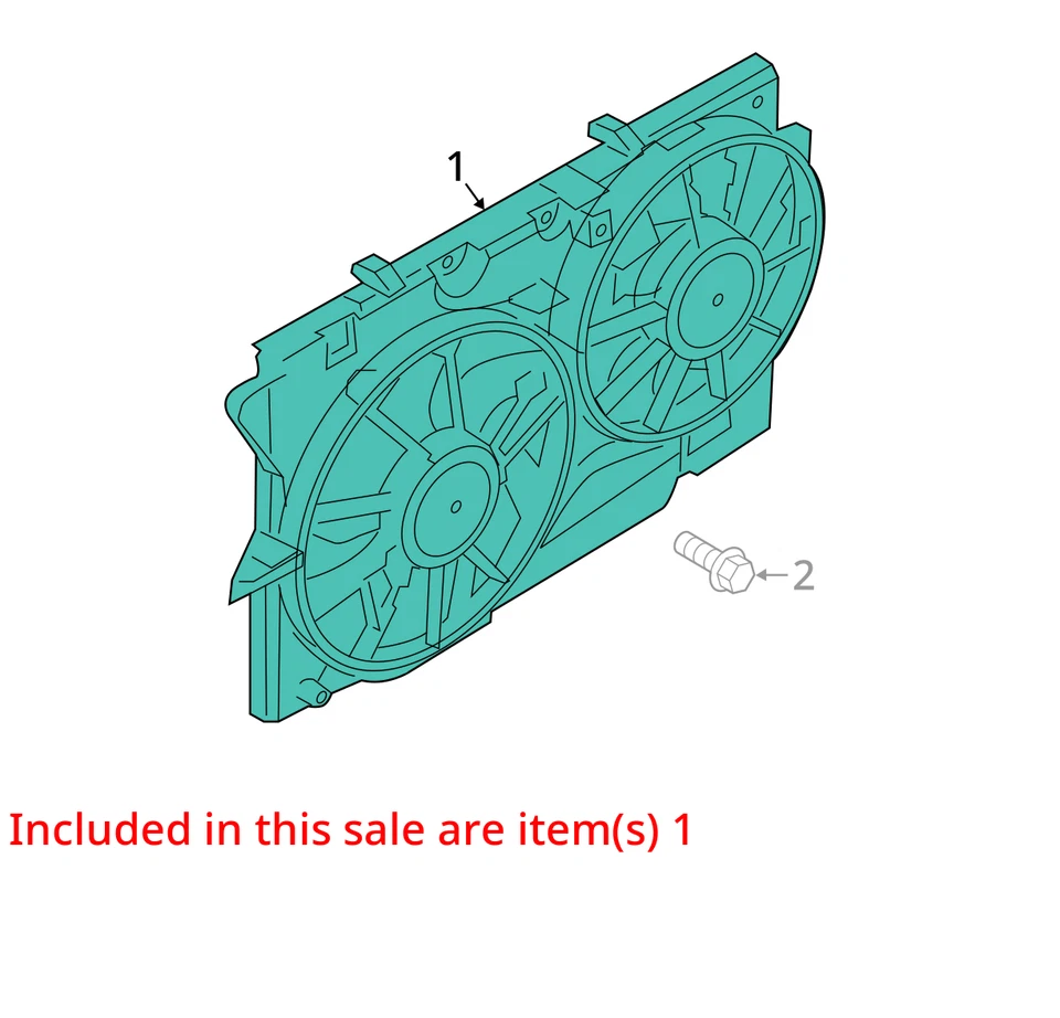 Conjunto de ventilador de refrigeración eléctrico Ford Explorer 2013-2019 134 k OEM Foto 4 de 4