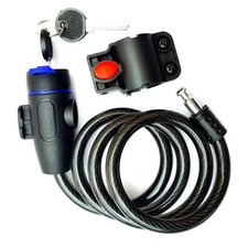 Bike Lock Cable with Keys  Heavy Duty Strong Steel Bicycle Security Chain 