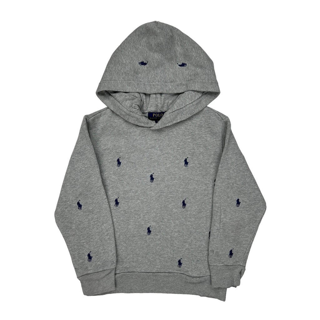 Age 8 Polo By Ralph Lauren Hoodie - Small Gray Cotton