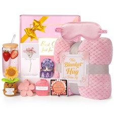 Get Well Soon Gifts for Women Self Care Gift Basket with Flannel Blanket Spa ...