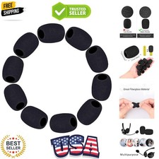 10 Pack Lapel Microphone Windscreen, Headset Windscreen, Mic Foam Covers Lava...