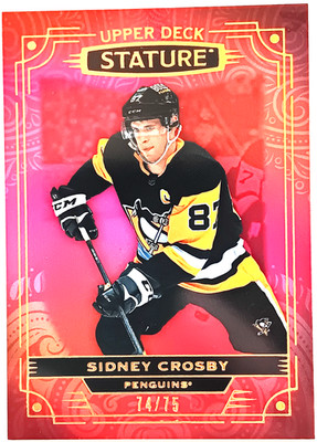 2022-23 UD Stature Red Sidney Crosby /75 Pittsburgh Penguins