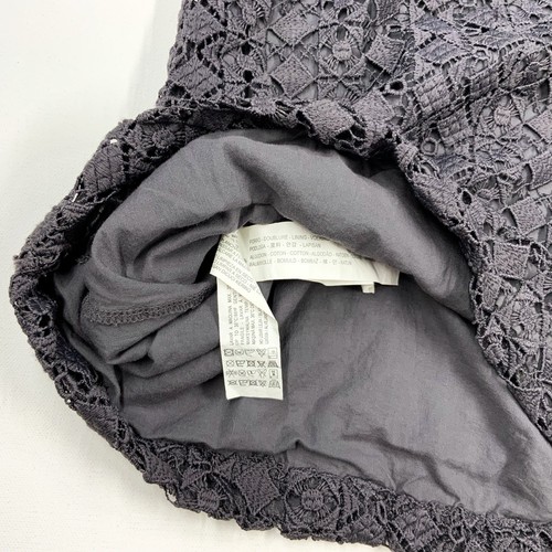 Zara Gray Croochet Girls Dress 6 Short Sleeve Lace Formal Party - Picture 3 of 5