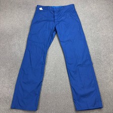 VINTAGE French Trousers Adult 34x31 Blue Workwear Chore Canvas Utility Men